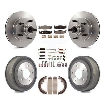 [Avant + Arrière] Kit de Disque et plaquette (semi-métallique) de frein pour 2000-2001 Ford E-150 Econoline 2-Wheel ABS K8F-102166