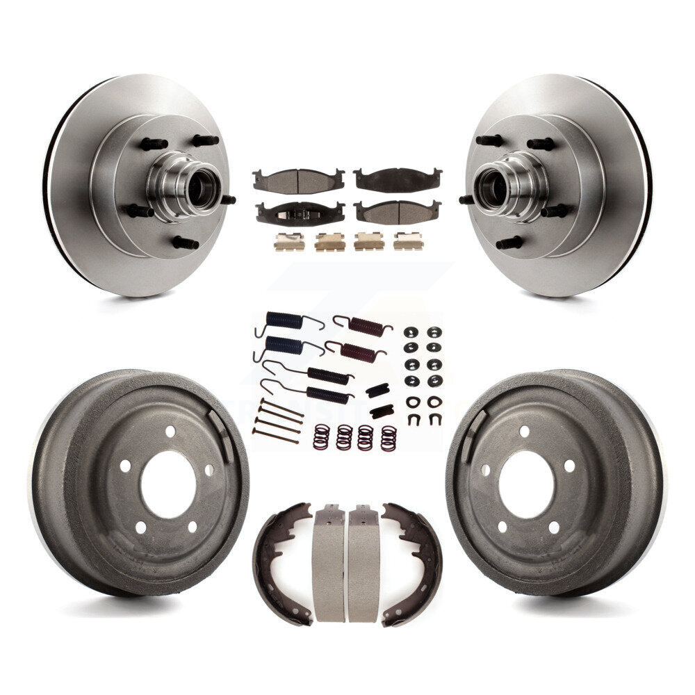 [Avant + Arrière] Kit de Disque et plaquette (semi-métallique) de frein pour Ford E-150 Econoline Club Wagon K8F-102167