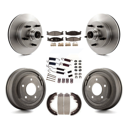 [Avant + Arrière] Kit de Disque et plaquette (semi-métallique) de frein pour Ford E-150 Econoline Club Wagon K8F-102167