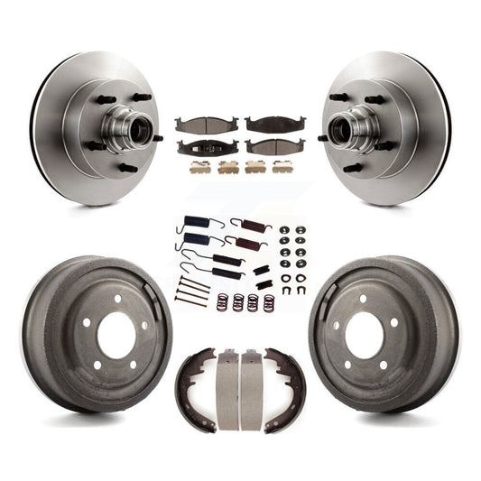 [Avant + Arrière] Kit de Disque et plaquette (semi-métallique) de frein pour Ford E-150 Econoline Club Wagon K8F-102167