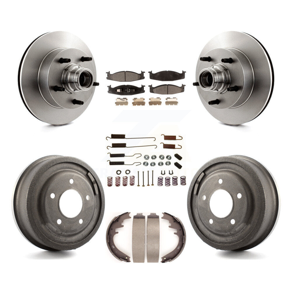 [Avant + Arrière] Kit de Disque et plaquette (semi-métallique) de frein pour 1997-1999 Ford E-150 Econoline Club Wagon K8F-102168