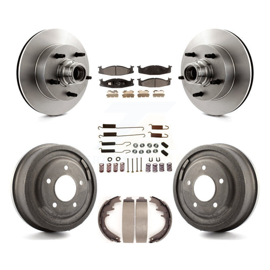 [Avant + Arrière] Kit de Disque et plaquette (semi-métallique) de frein pour 1997-1999 Ford E-150 Econoline Club Wagon K8F-102168