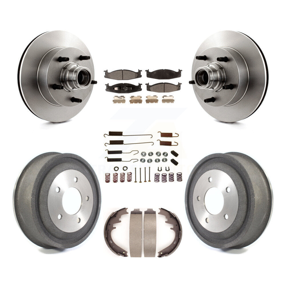 [Avant + Arrière] Kit de Disque et plaquette (semi-métallique) de frein pour Ford E-150 Econoline Club Wagon K8F-102169