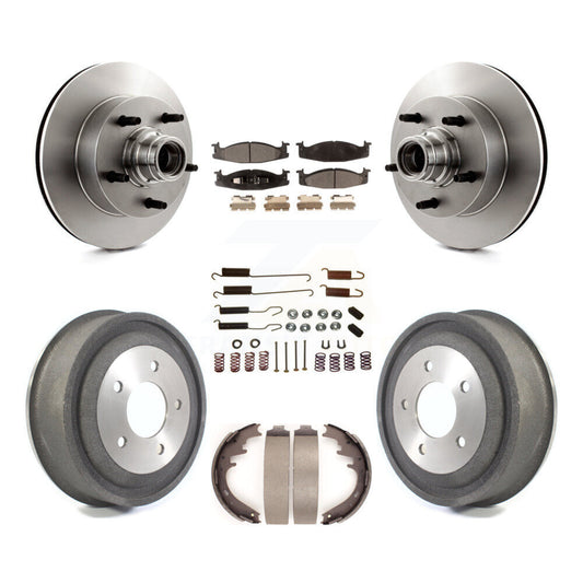 [Avant + Arrière] Kit de Disque et plaquette (semi-métallique) de frein pour Ford E-150 Econoline Club Wagon K8F-102169