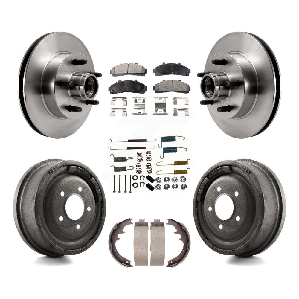 [Avant + Arrière] Kit de Disque et plaquette (semi-métallique) de frein pour Ford Ranger Mazda B2500 B3000 B4000 avec 10" Diameter K8F-102172