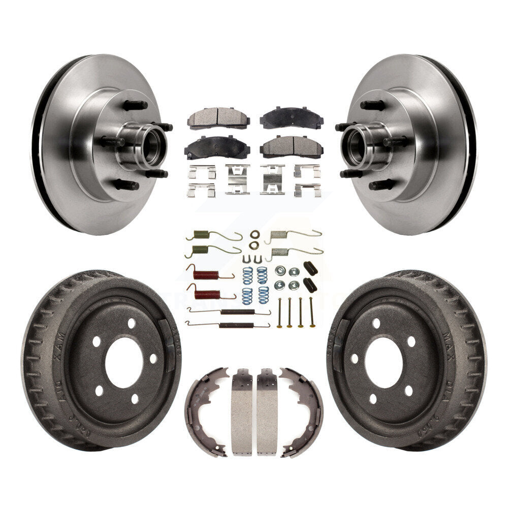 [Avant + Arrière] Kit de Disque et plaquette (semi-métallique) de frein pour Ford Ranger Mazda B2500 B3000 B4000 avec 9" Diameter K8F-102173