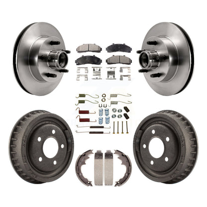 [Avant + Arrière] Kit de Disque et plaquette (semi-métallique) de frein pour Ford Ranger Mazda B2500 B3000 B4000 avec 9" Diameter K8F-102173