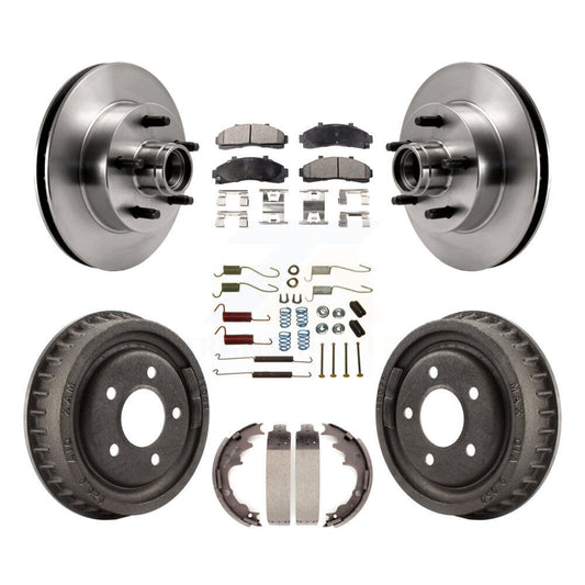 [Avant + Arrière] Kit de Disque et plaquette (semi-métallique) de frein pour Ford Ranger Mazda B2500 B3000 B4000 avec 9" Diameter K8F-102173