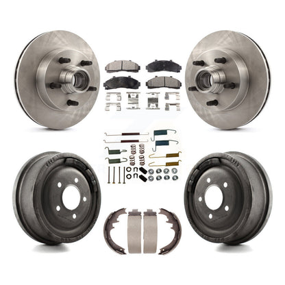 [Avant + Arrière] Kit de Disque et plaquette (semi-métallique) de frein pour 1998-1999 Mazda B4000 RWD avec 4-Wheel ABS avec 10" Diameter K8F-102178