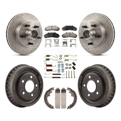 [Avant + Arrière] Kit de Disque et plaquette (semi-métallique) de frein pour 1998-1999 Mazda B4000 RWD avec 4-Wheel ABS avec 9" Diameter K8F-102179
