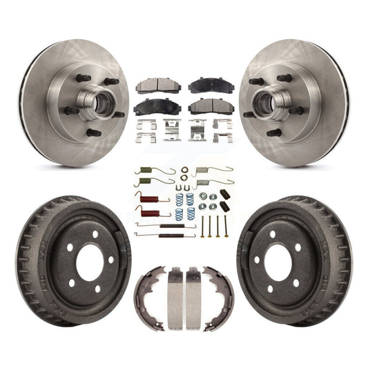 [Avant + Arrière] Kit de Disque et plaquette (semi-métallique) de frein pour 1998-1999 Mazda B4000 RWD avec 4-Wheel ABS avec 9" Diameter K8F-102179