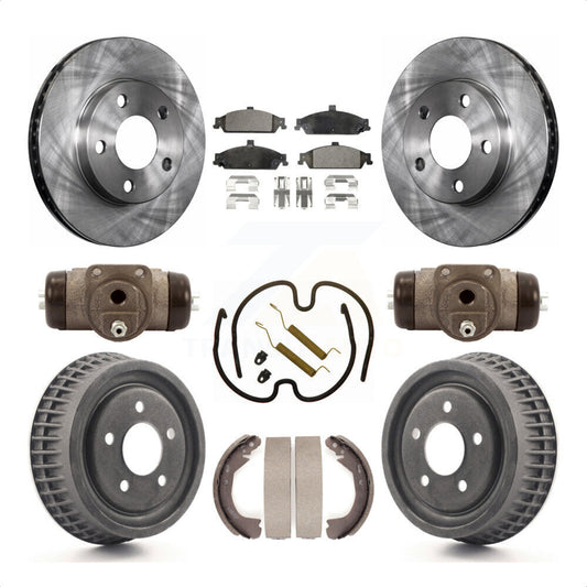 [Avant + Arrière] Kit de Disque et plaquette (semi-métallique) de frein pour Chevrolet Pontiac Grand Am Malibu Classic Oldsmobile Alero Cutlass K8F-102187 par Transit Auto