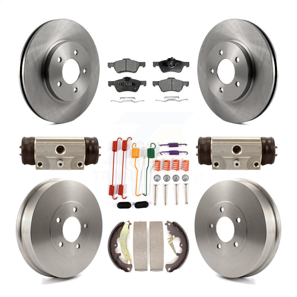 [Avant + Arrière] Kit de Disque et plaquette (semi-métallique) de frein pour Ford Escape Mercury Mariner Mazda Tribute K8F-102196 par Transit Auto
