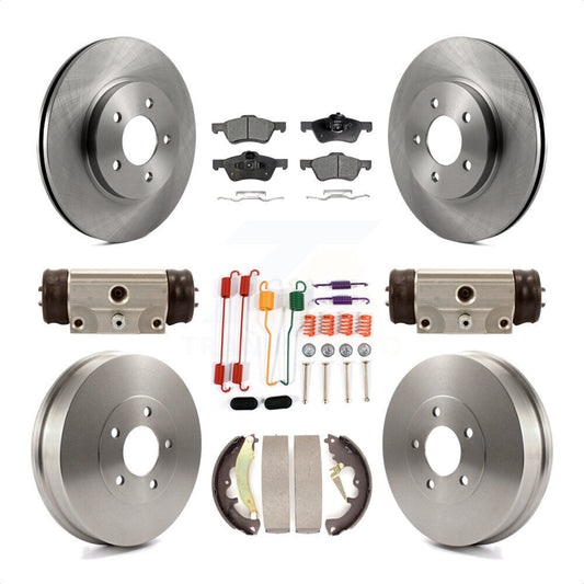 [Avant + Arrière] Kit de Disque et plaquette (semi-métallique) de frein pour Ford Escape Mercury Mariner Mazda Tribute K8F-102196 par Transit Auto