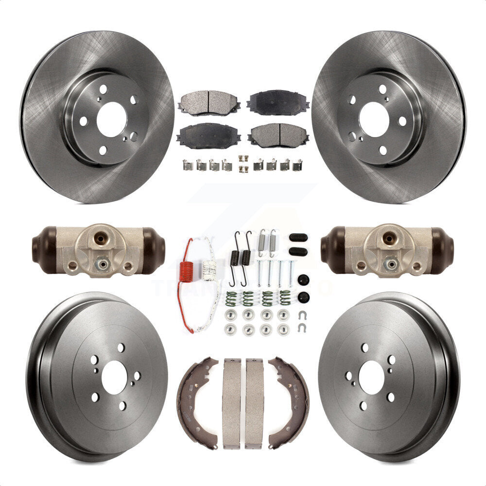[Avant + Arrière] Kit de Disque et plaquette (semi-métallique) de frein pour 2009-2013 Toyota Corolla K8F-102214 par Transit Auto