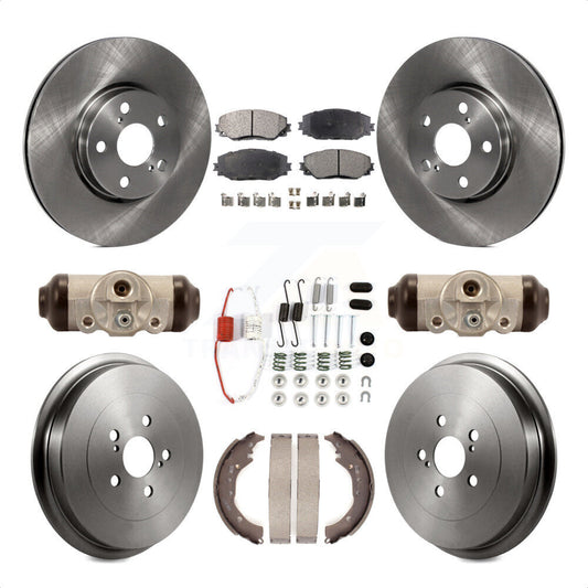 [Avant + Arrière] Kit de Disque et plaquette (semi-métallique) de frein pour 2009-2013 Toyota Corolla K8F-102214 par Transit Auto