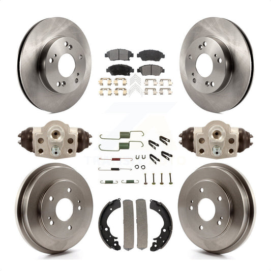 [Avant + Arrière] Kit de Disque et plaquette (semi-métallique) de frein pour Honda Civic K8F-102215 par Transit Auto