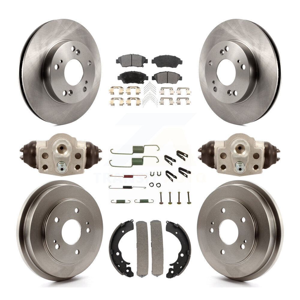 [Avant + Arrière] Kit de Disque et plaquette (semi-métallique) de frein pour Honda Civic K8F-102215