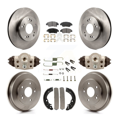 [Avant + Arrière] Kit de Disque et plaquette (semi-métallique) de frein pour Honda Civic K8F-102215