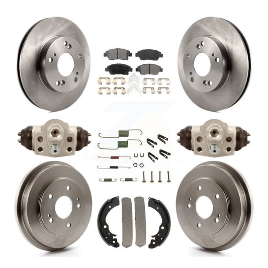 [Avant + Arrière] Kit de Disque et plaquette (semi-métallique) de frein pour Honda Civic K8F-102215