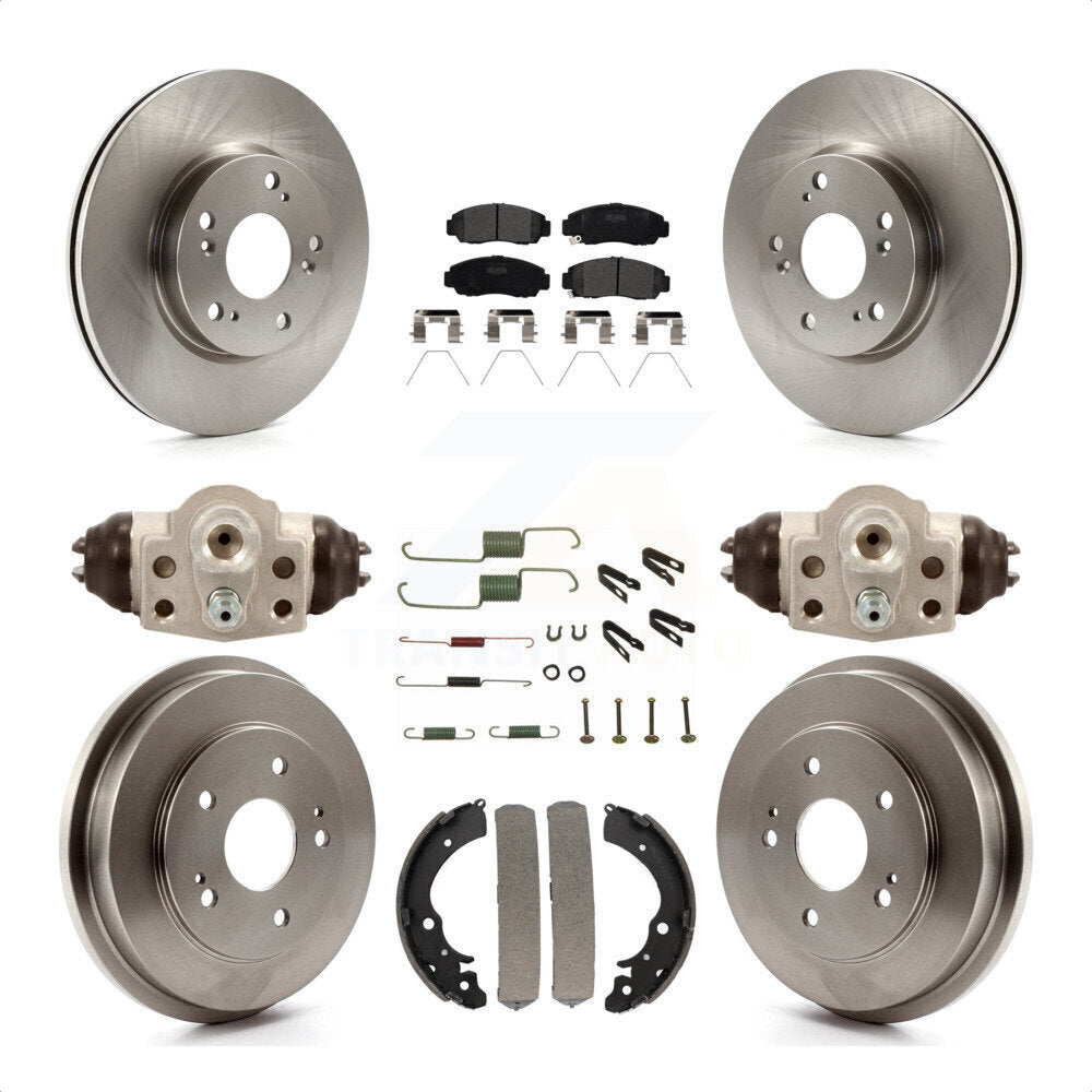 [Avant + Arrière] Kit de Disque et plaquette (semi-métallique) de frein pour 2013 Honda Civic Natural Gas K8F-102216 par Transit Auto