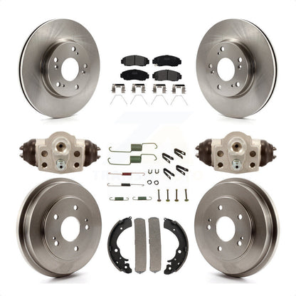 [Avant + Arrière] Kit de Disque et plaquette (semi-métallique) de frein pour 2013 Honda Civic Natural Gas K8F-102216 par Transit Auto