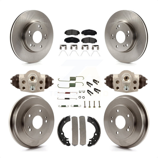 [Avant + Arrière] Kit de Disque et plaquette (semi-métallique) de frein pour 2013 Honda Civic Natural Gas K8F-102216 par Transit Auto