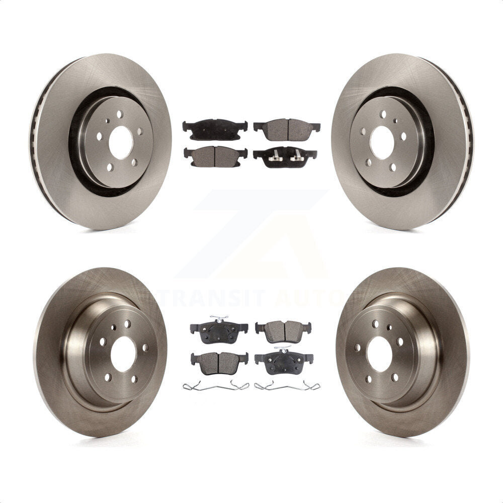 [Avant + Arrière] Kit de Disque et plaquette (semi-métallique) de frein pour 2017 Lincoln MKX avec 14mm Wheel Lugs K8F-102233 par Transit Auto