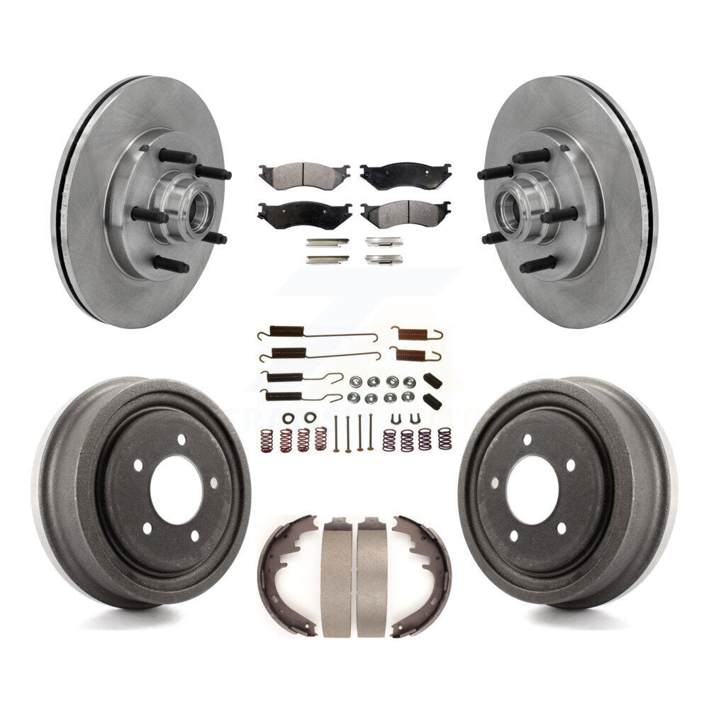 [Avant + Arrière] Kit de Disque et plaquette (semi-métallique) de frein pour 1999-2001 Ford F-150 RWD avec 5 Lug Wheels K8F-102258