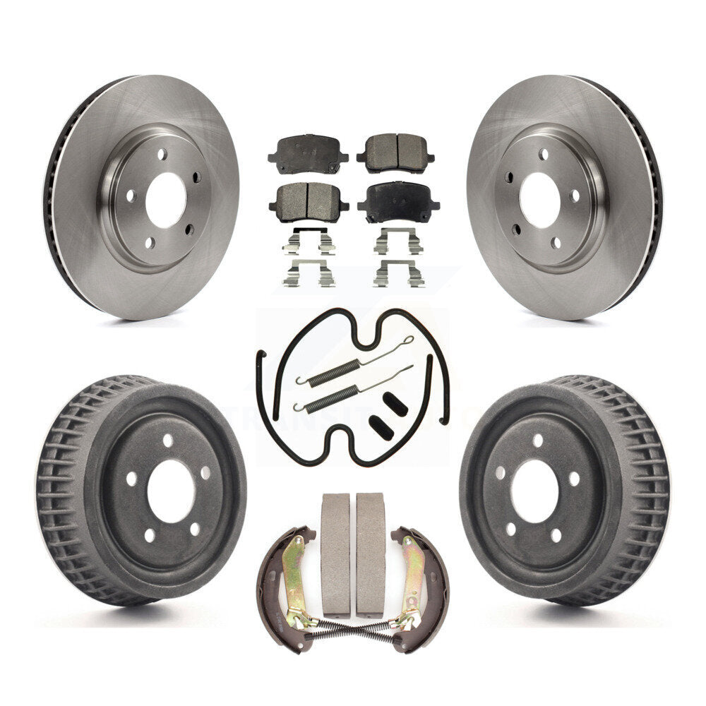 [Avant + Arrière] Kit de Disque et plaquette (semi-métallique) de frein pour 2004 Chevrolet Malibu rear brakes avec 296mm Diameter Rotor K8F-102267