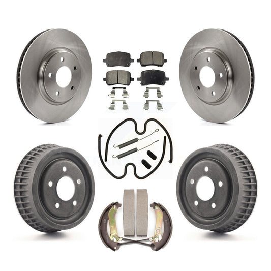 [Avant + Arrière] Kit de Disque et plaquette (semi-métallique) de frein pour 2004 Chevrolet Malibu rear brakes avec 296mm Diameter Rotor K8F-102267