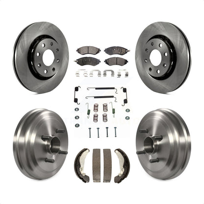 [Avant + Arrière] Kit de Disque et plaquette (semi-métallique) de frein pour Chevrolet Aveo Aveo5 Pontiac G3 Wave Wave5 avec Hub Assembly K8F-102270 par Transit Auto