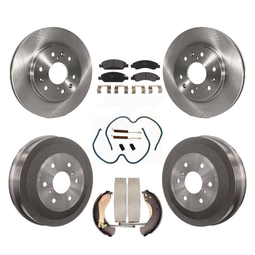 [Avant + Arrière] Kit de Disque et plaquette (semi-métallique) de frein pour 2009 Chevrolet Silverado 1500 GMC Sierra Except Vehicles Using Hold Down Pins K8F-102275