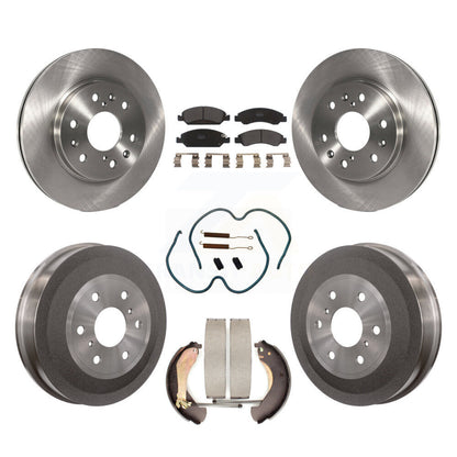 [Avant + Arrière] Kit de Disque et plaquette (semi-métallique) de frein pour 2009 Chevrolet Silverado 1500 GMC Sierra Except Vehicles Using Hold Down Pins K8F-102275