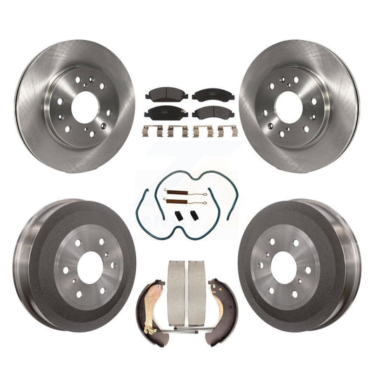 [Avant + Arrière] Kit de Disque et plaquette (semi-métallique) de frein pour 2009 Chevrolet Silverado 1500 GMC Sierra Except Vehicles Using Hold Down Pins K8F-102275