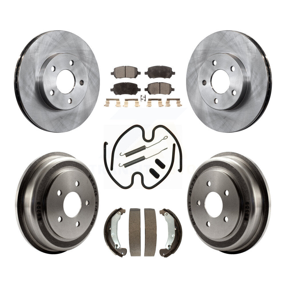 [Avant + Arrière] Kit de Disque et plaquette (semi-métallique) de frein pour 2007 Chevrolet Cobalt LT LTZ LS avec 5 Lug Wheels K8F-102277