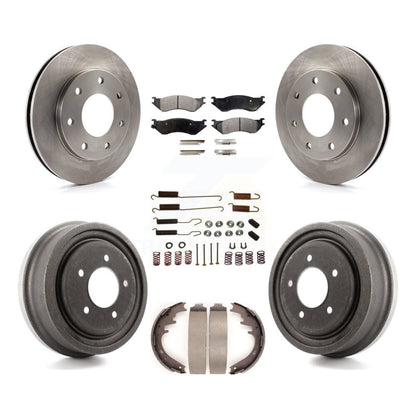 [Avant + Arrière] Kit de Disque et plaquette (semi-métallique) de frein pour 1999 Ford F-150 4WD avec 7 Lug Wheels K8F-102283
