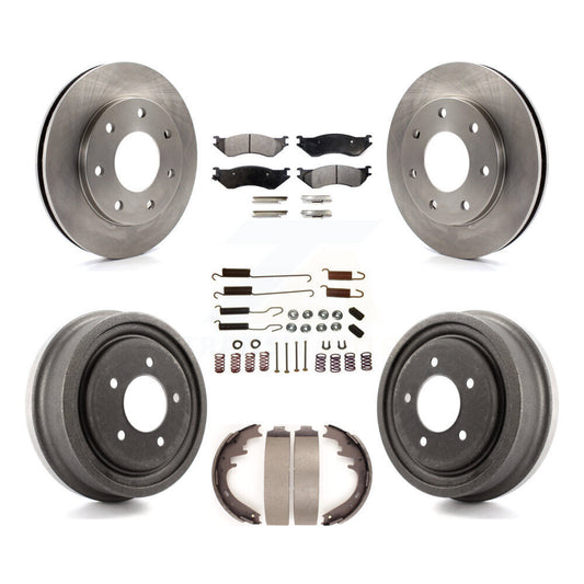 [Avant + Arrière] Kit de Disque et plaquette (semi-métallique) de frein pour 1999 Ford F-150 4WD avec 7 Lug Wheels K8F-102283