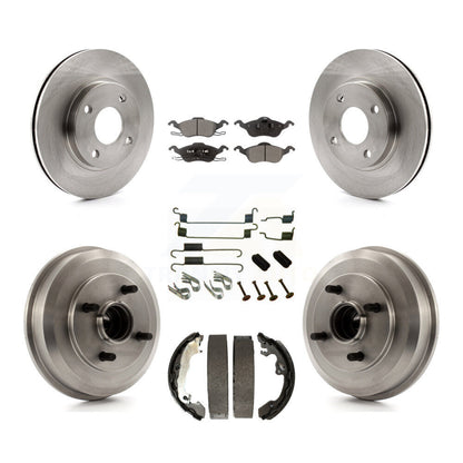 [Avant + Arrière] Kit de Disque et plaquette (semi-métallique) de frein pour Ford Focus Wheel Bearing Includes K8F-102284