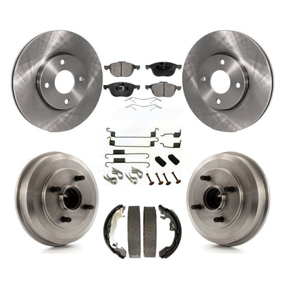 [Avant + Arrière] Kit de Disque et plaquette (semi-métallique) de frein pour 2005-2007 Ford Focus Wheel Bearing Includes K8F-102289