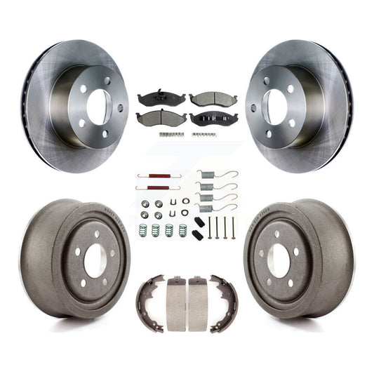 [Avant + Arrière] Kit de Disque et plaquette (semi-métallique) de frein pour 1997-1998 Jeep TJ avec 9" Diameter K8F-102292