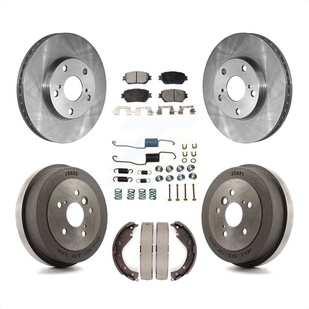 [Avant + Arrière] Kit de Disque et plaquette (semi-métallique) de frein pour 2005 Toyota Camry Base LE Vehicles Manufactured In USA K8F-102314 par Transit Auto