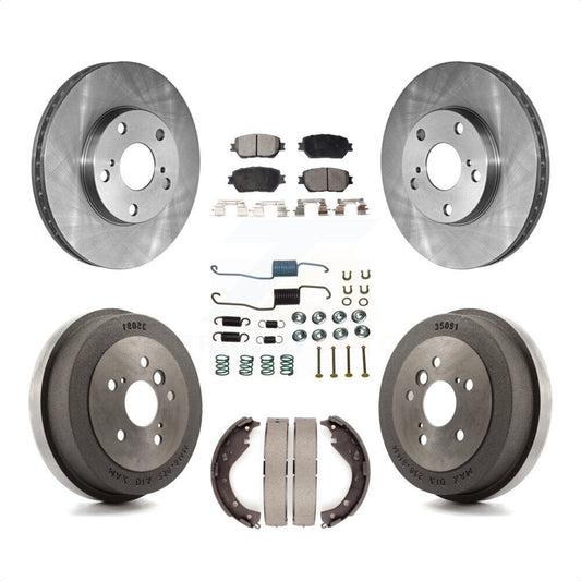 [Avant + Arrière] Kit de Disque et plaquette (semi-métallique) de frein pour 2005 Toyota Camry Base LE Vehicles Manufactured In USA K8F-102314 par Transit Auto