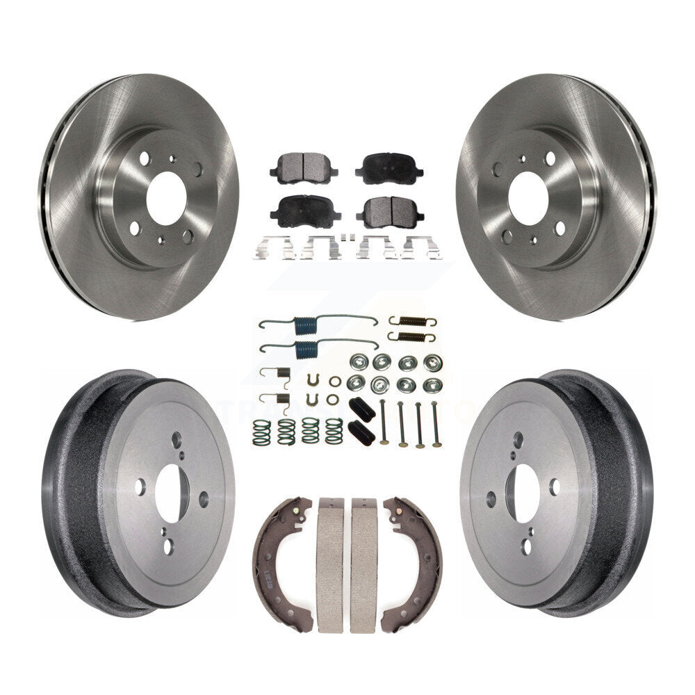 [Avant + Arrière] Kit de Disque et plaquette (semi-métallique) de frein pour 2002 Toyota Corolla From 04 02 K8F-102315