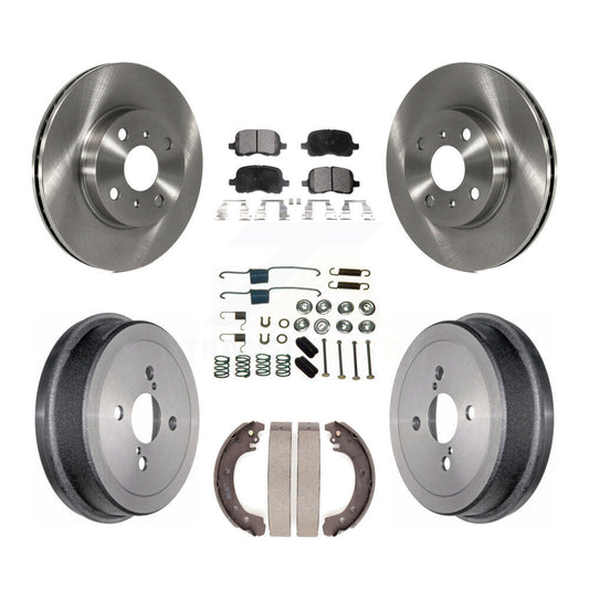[Avant + Arrière] Kit de Disque et plaquette (semi-métallique) de frein pour 2002 Toyota Corolla From 04 02 K8F-102315