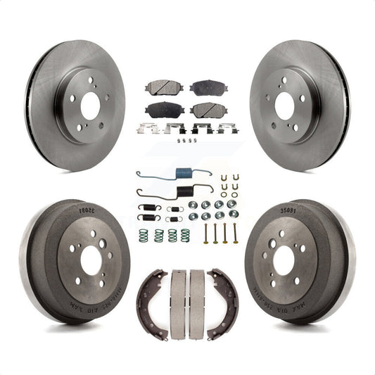 [Avant + Arrière] Kit de Disque et plaquette (semi-métallique) de frein pour 2005 Toyota Camry SE XLE Vehicles Manufactured In USA K8F-102326 par Transit Auto