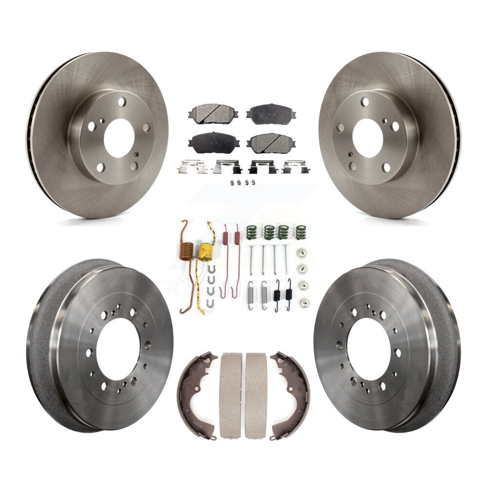[Avant + Arrière] Kit de Disque et plaquette (semi-métallique) de frein pour 2015 Toyota Tacoma 4WD avec 5 Lug Wheels K8F-102332