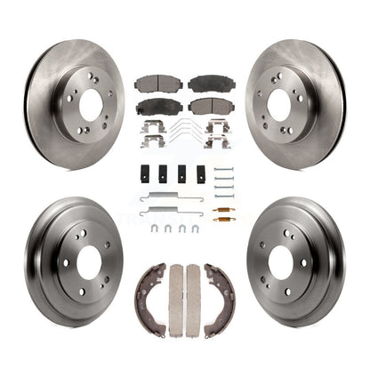 [Avant + Arrière] Kit de Disque et plaquette (semi-métallique) de frein pour 2015 Honda Civic LX avec Manual transmission K8F-102339
