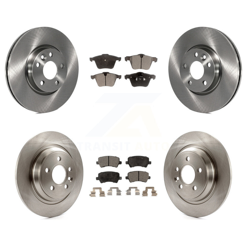 [Avant + Arrière] Kit de Disque et plaquette (semi-métallique) de frein pour 2008 Volvo V70 avec 300mm Diameter Rotor K8F-102342