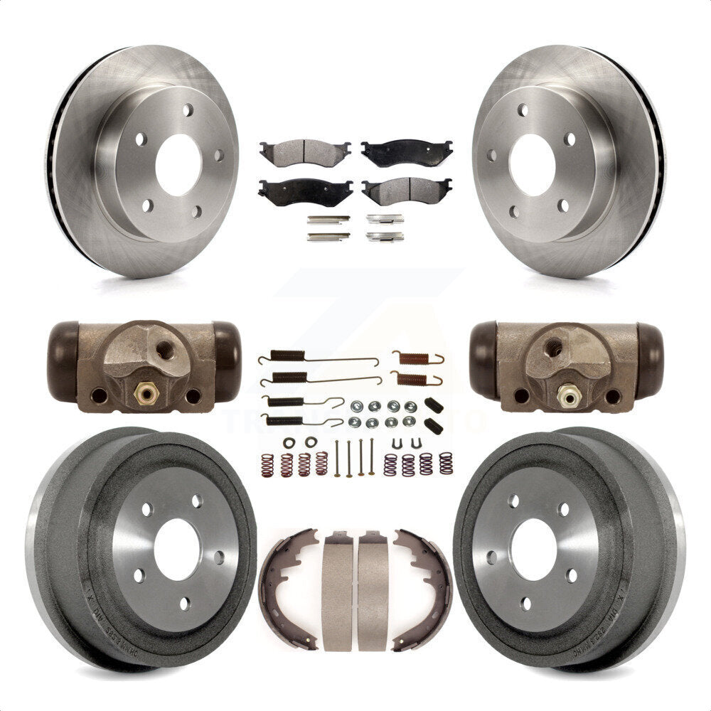 [Avant + Arrière] Kit de Disque et plaquette (semi-métallique) de frein pour 2000-2001 Dodge Ram 1500 4WD K8F-102348 par Transit Auto